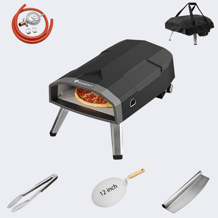 فرن بيتزا صغير 12 انش بيك اوت Bakeout italian pizza oven first bundle